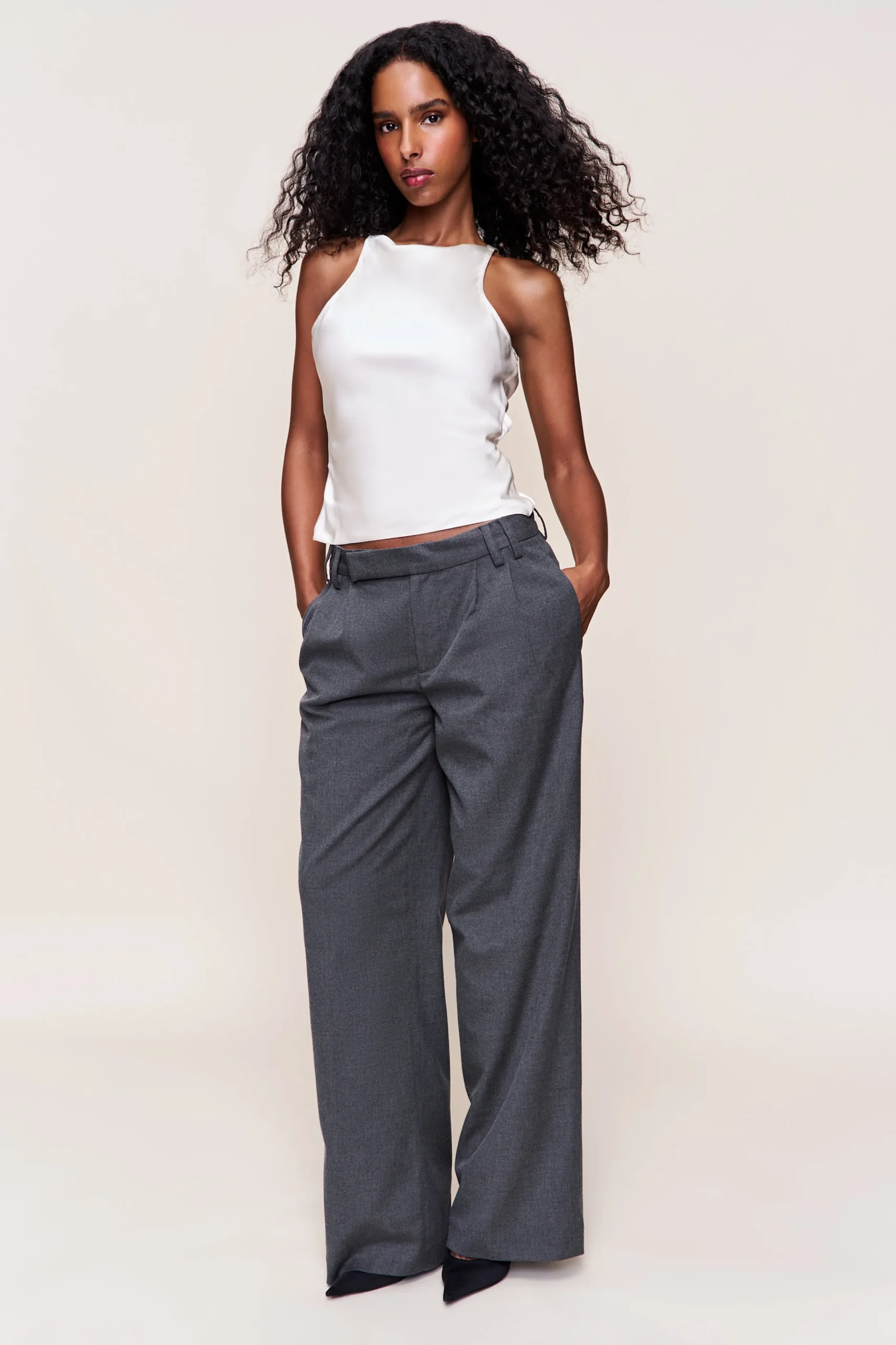 GUIZIO Regine Cowl Neck Top- Sleeveless Tops|Tops