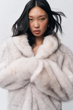 GUIZIO Roxie Faux Fur Coat- Jackets