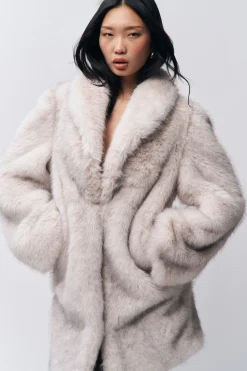 GUIZIO Roxie Faux Fur Coat- Jackets