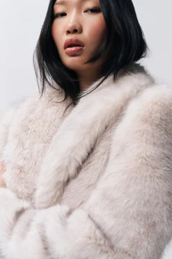 GUIZIO Roxie Faux Fur Coat- Jackets