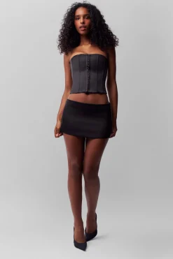 GUIZIO Satin Corset- Tops