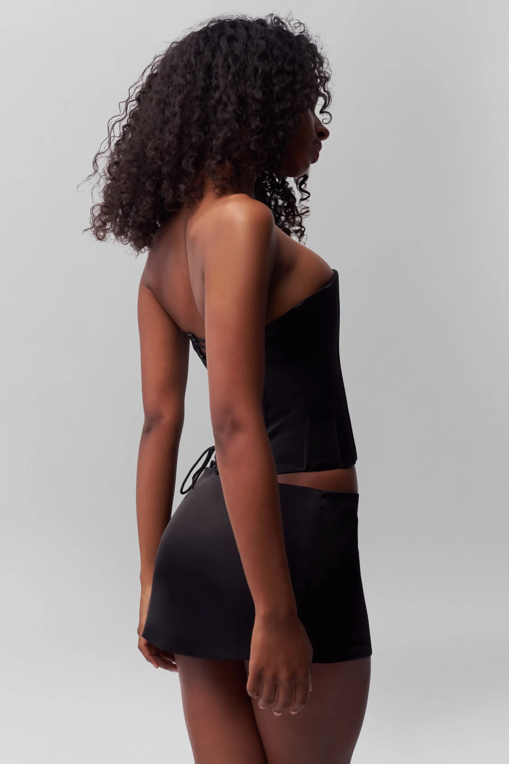 GUIZIO Satin Corset- Tops