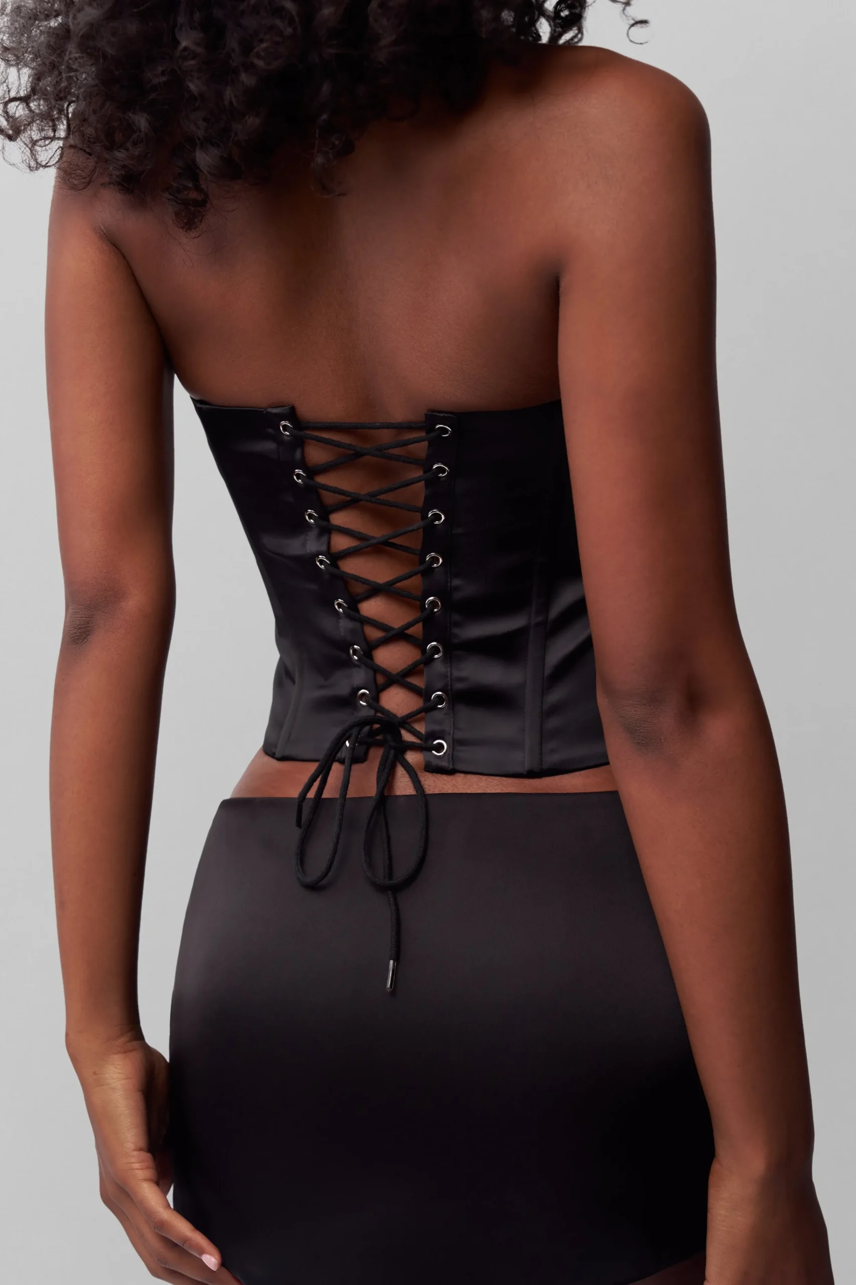 GUIZIO Satin Corset- Tops