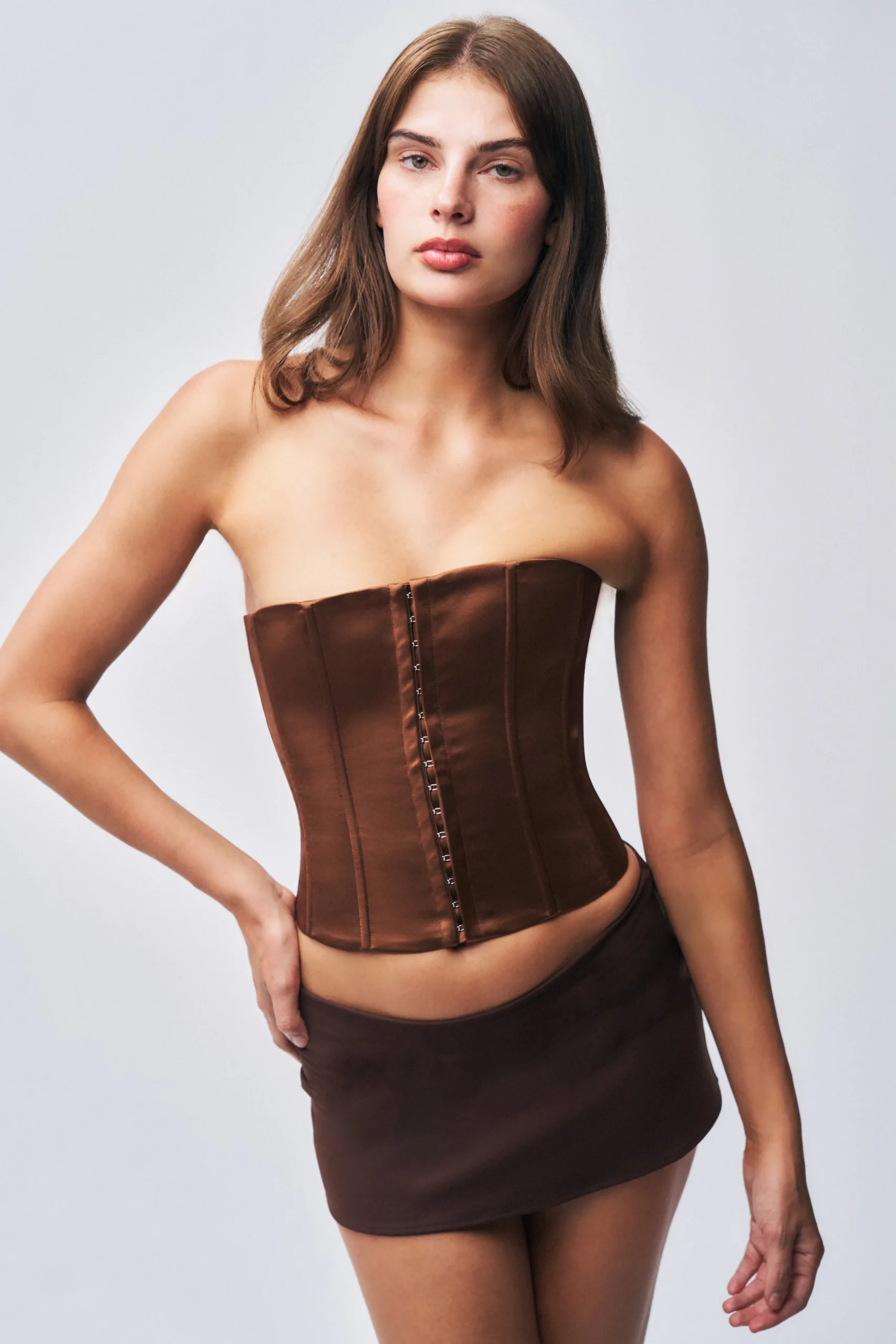 GUIZIO Satin Corset- Corsets|Corsets