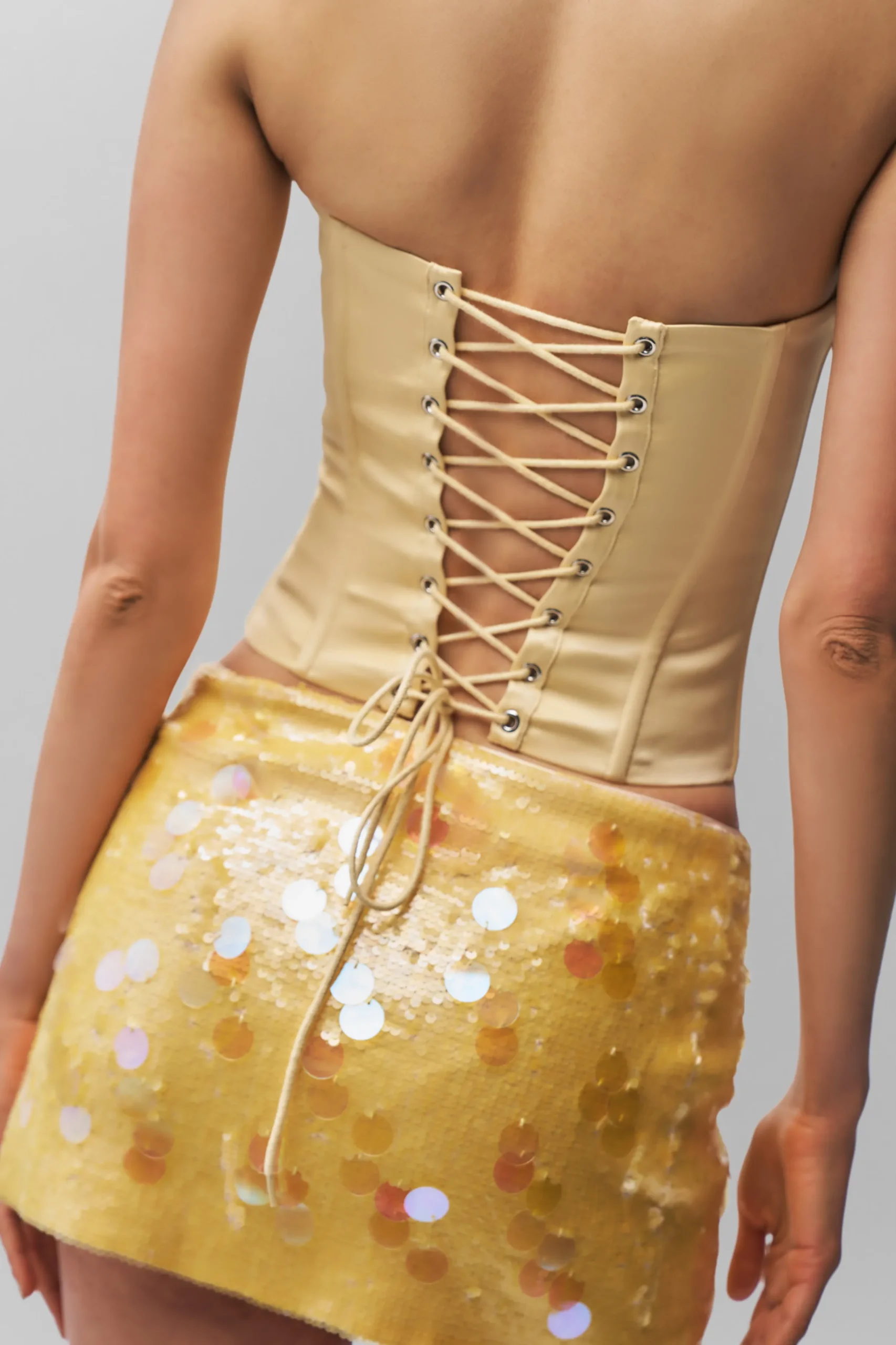 GUIZIO Satin Corset- Corsets|Corsets