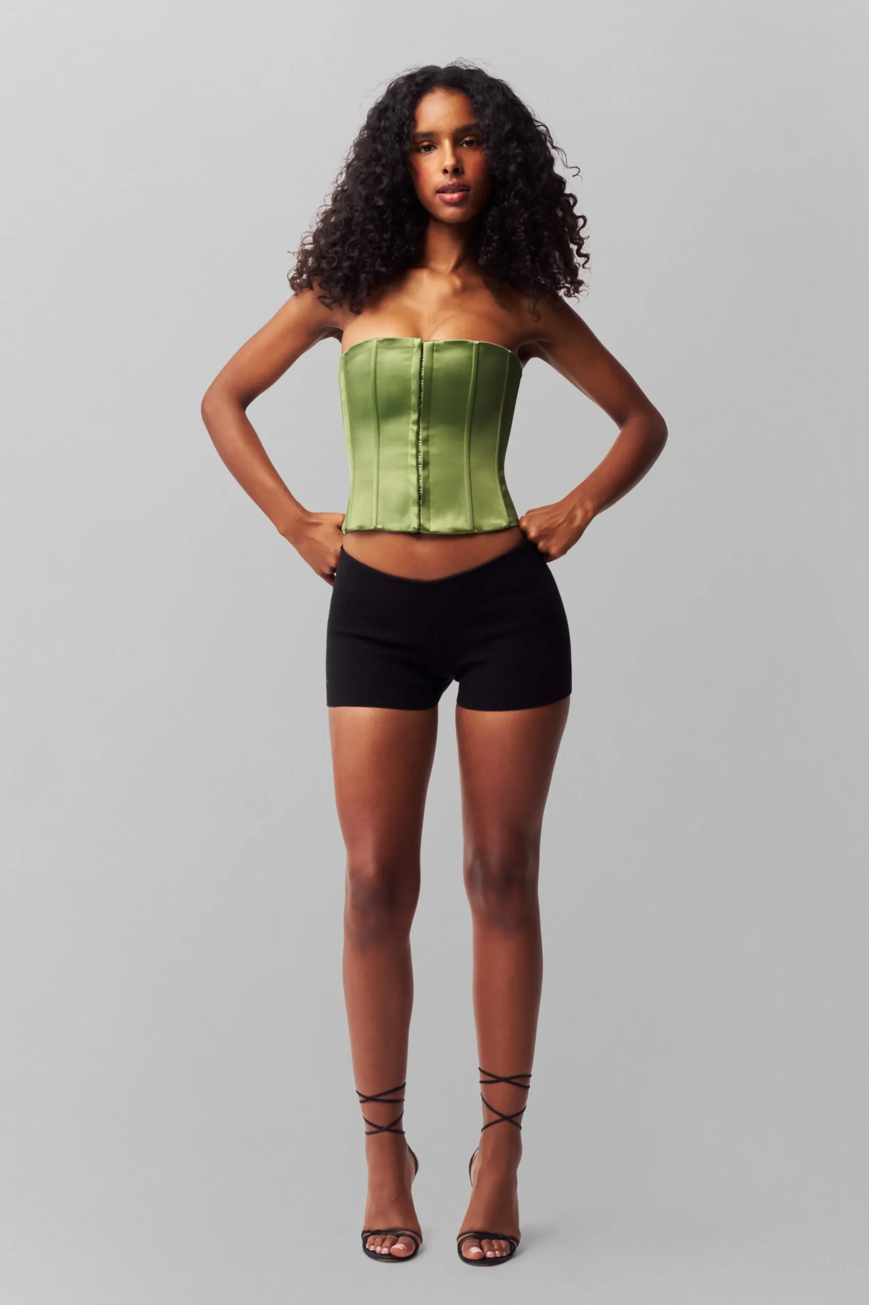 GUIZIO Satin Corset- Corsets|Corsets