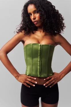 GUIZIO Satin Corset- Corsets|Corsets