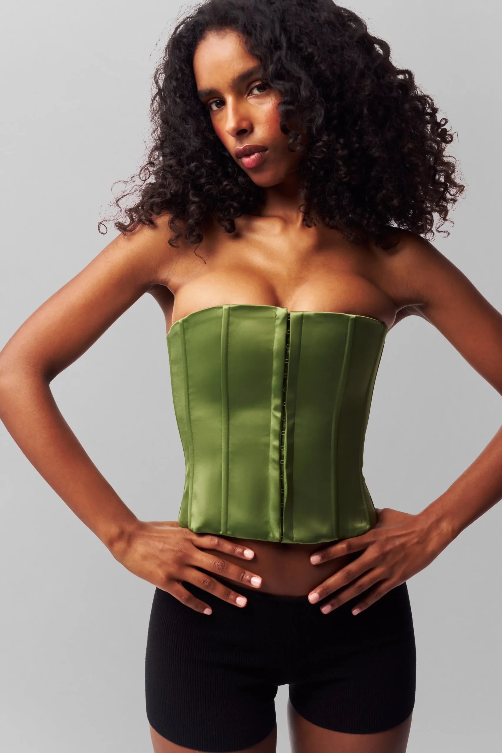 GUIZIO Satin Corset- Corsets|Corsets