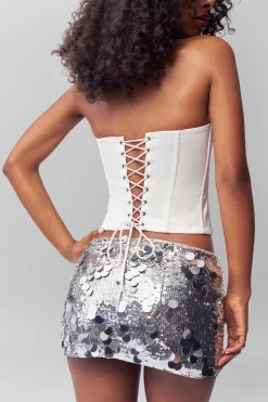 GUIZIO Satin Corset- Tops