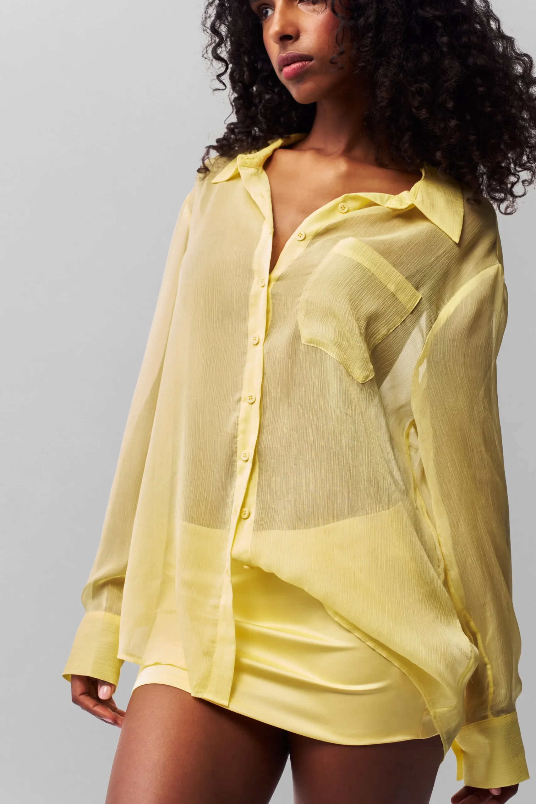 GUIZIO Satin Mini Skirt- Mini Skirts|Skirts
