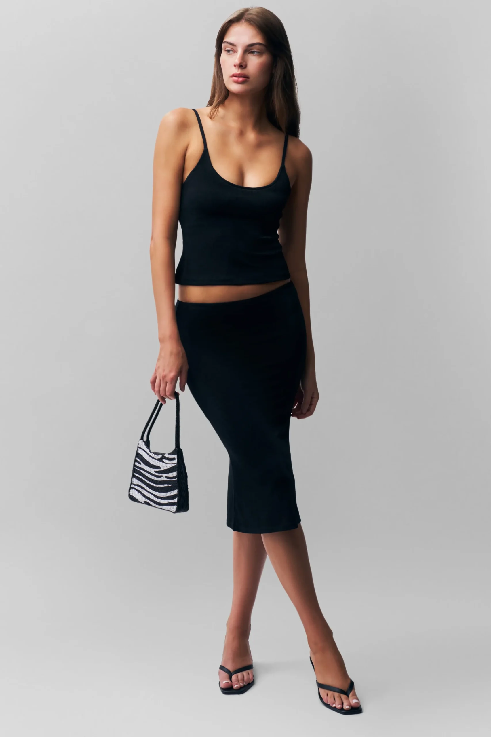 GUIZIO Selene Midi Skirt- Midi Skirts|Skirts