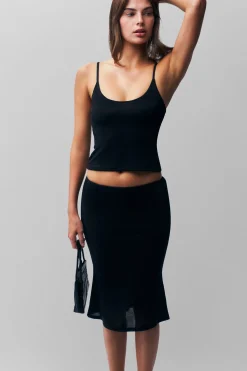 GUIZIO Selene Midi Skirt- Midi Skirts|Skirts