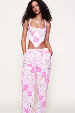 GUIZIO Serene Patchwork Corset- Sleeveless Tops|Corsets