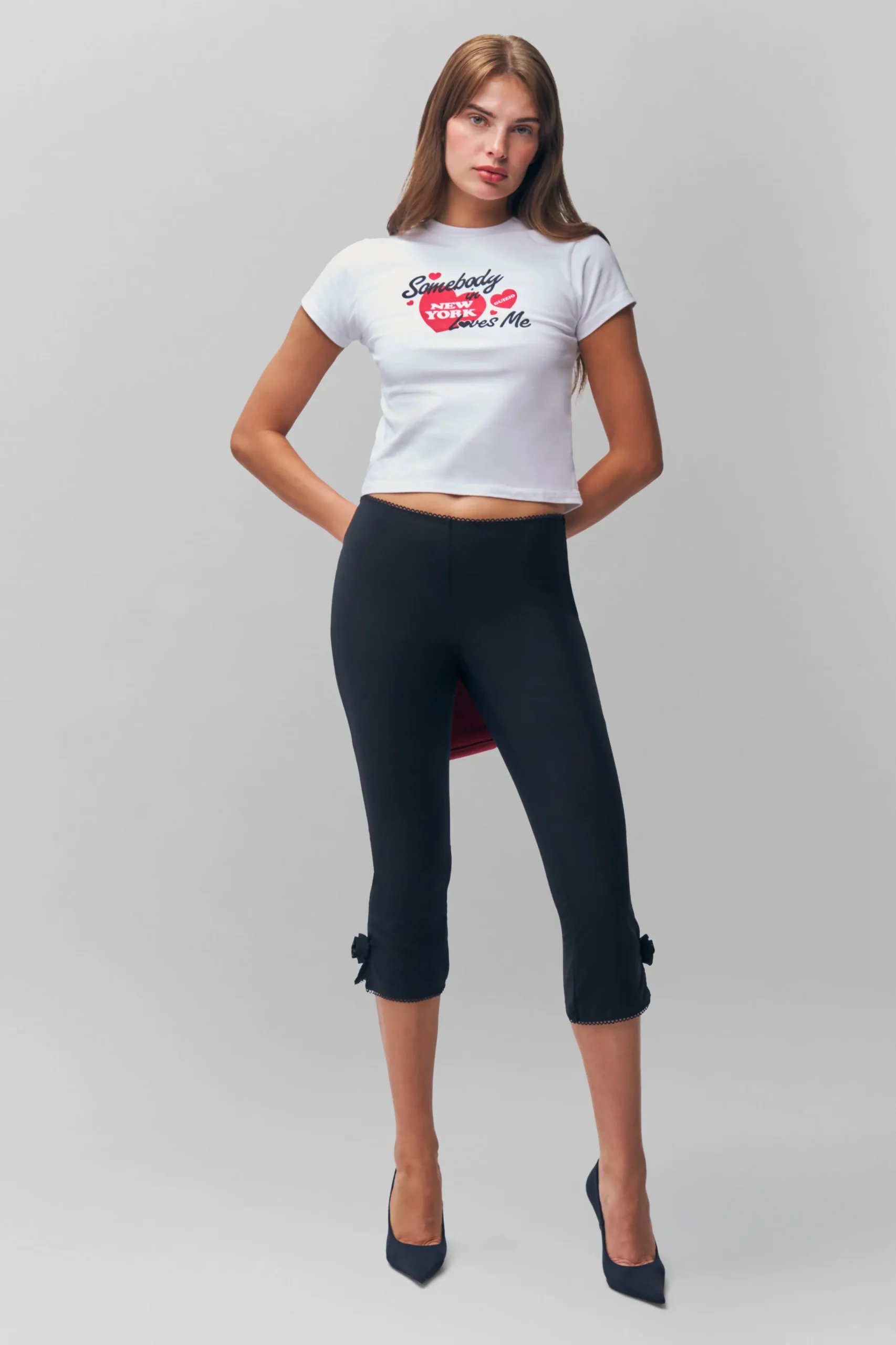GUIZIO Shrunken Tee NY- Tees|Short Sleeve Tops