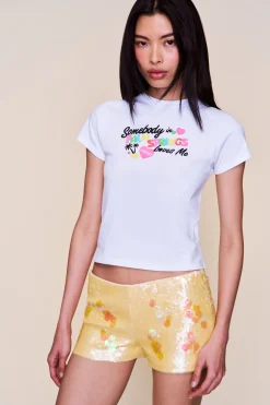GUIZIO Shrunken Tee Palm Springs- Tees|Short Sleeve Tops