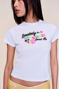 GUIZIO Shrunken Tee Palm Springs- Tees|Short Sleeve Tops