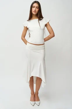GUIZIO Soffiano Skirt- Midi Skirts|Skirts
