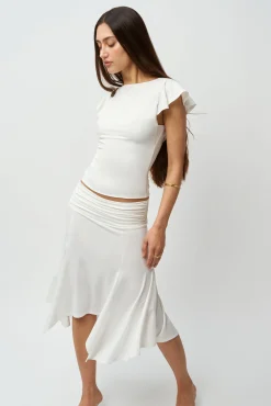 GUIZIO Soffiano Skirt- Midi Skirts|Skirts