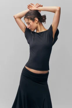 GUIZIO Soffiano Skirt- Midi Skirts|Skirts