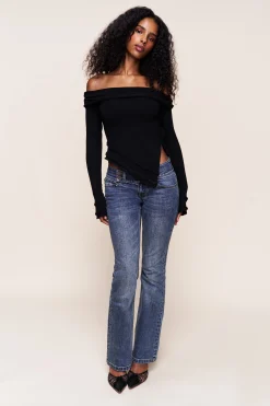 GUIZIO Soler Fold Over Knit Top- Knitwear|Tops
