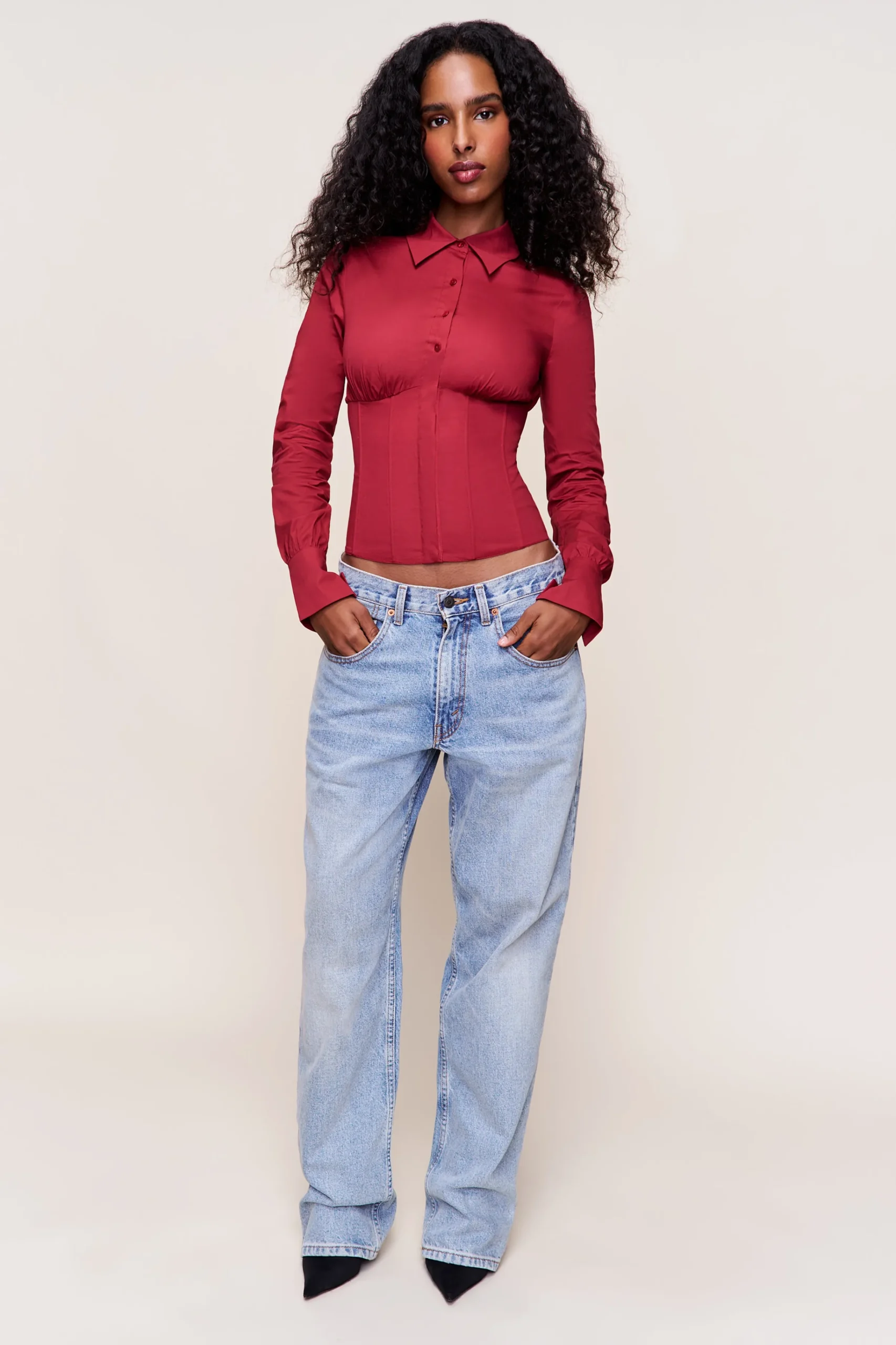 GUIZIO Tailored Corset Long Sleeve- Long Sleeve Tops|Corsets
