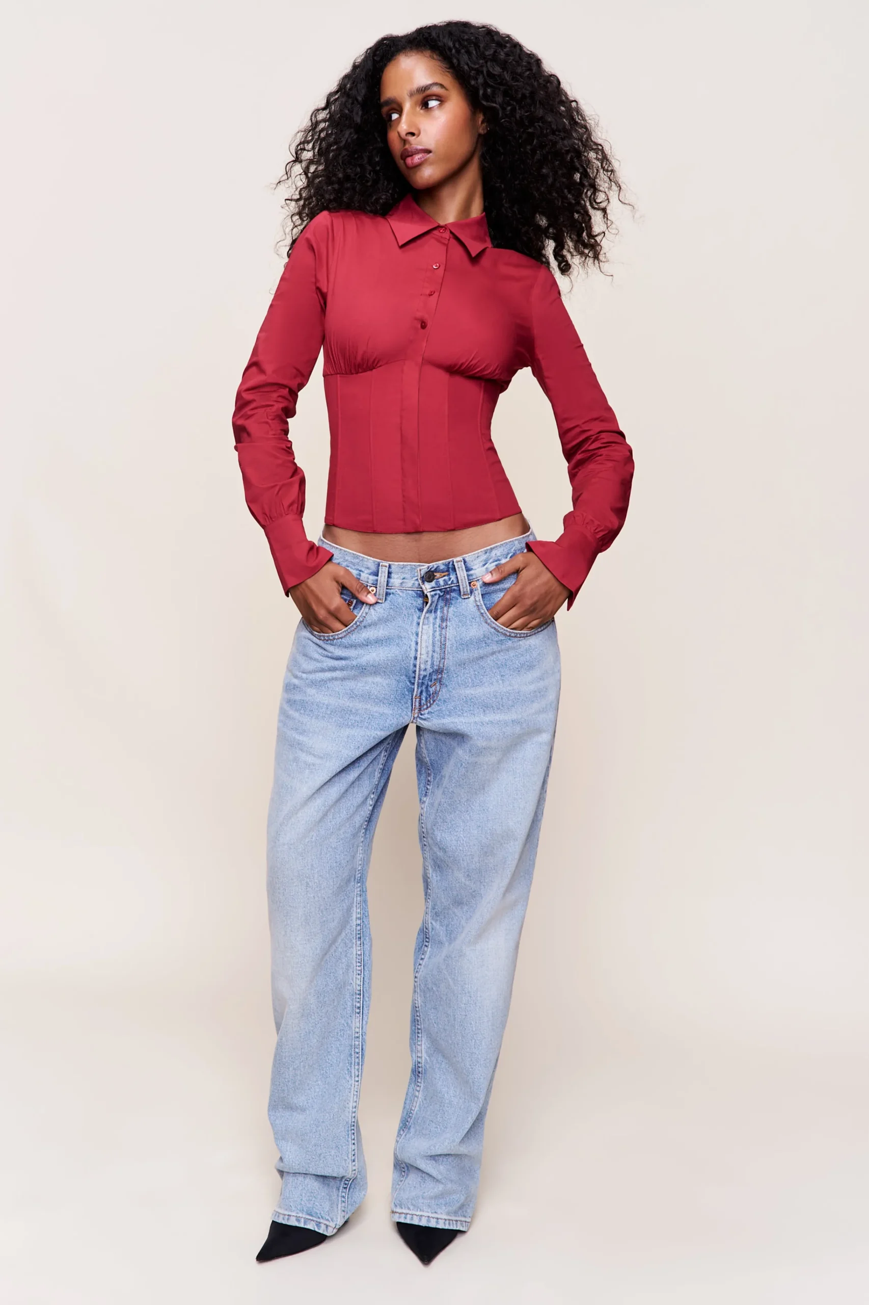 GUIZIO Tailored Corset Long Sleeve- Long Sleeve Tops|Corsets