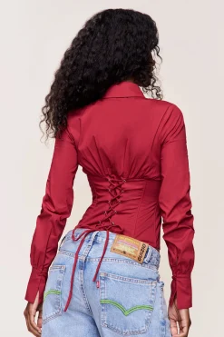 GUIZIO Tailored Corset Long Sleeve- Long Sleeve Tops|Corsets