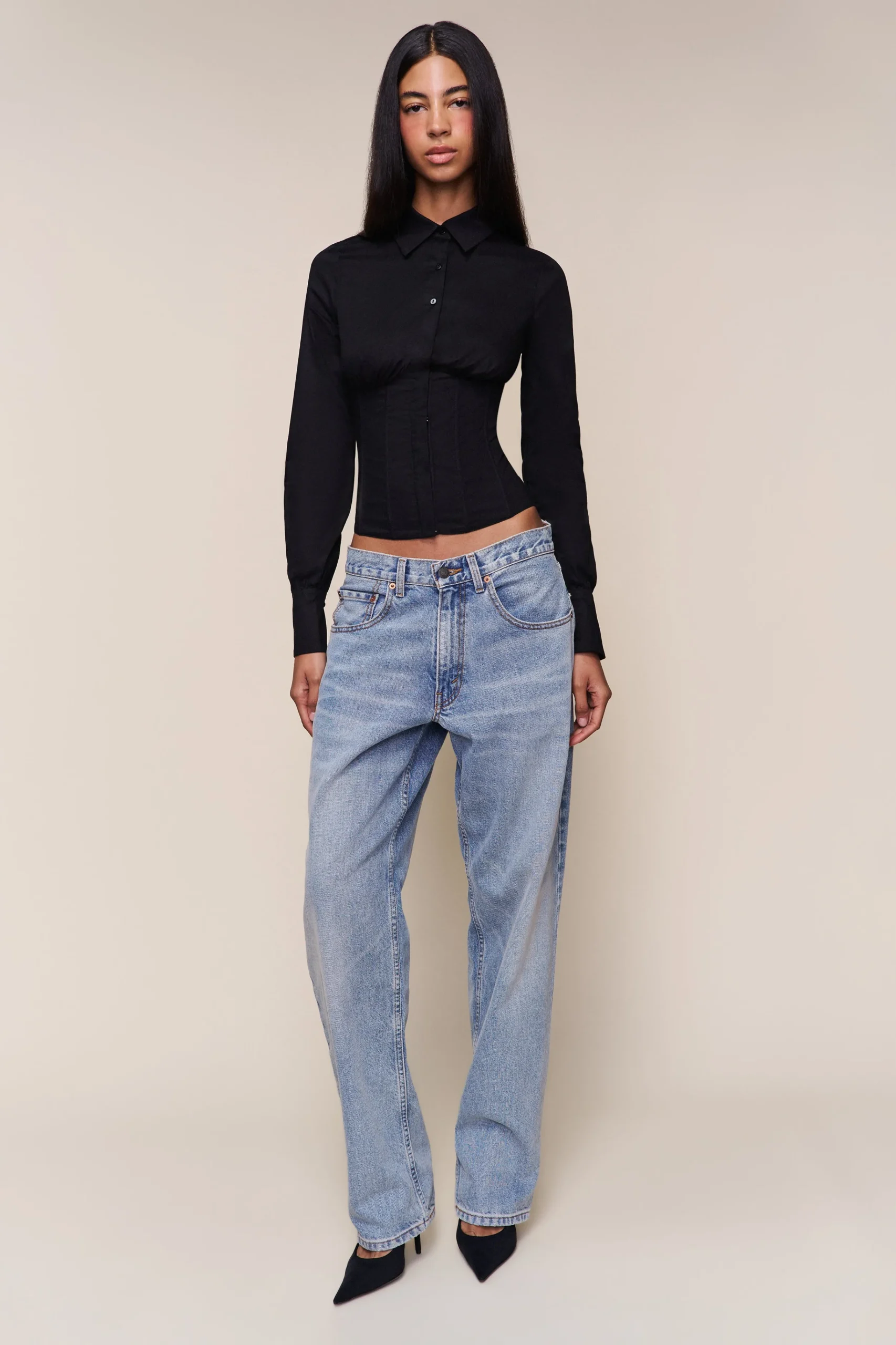 GUIZIO Tailored Corset Long Sleeve- Long Sleeve Tops|Corsets