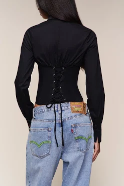 GUIZIO Tailored Corset Long Sleeve- Long Sleeve Tops|Corsets