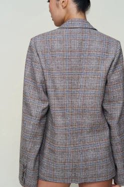 GUIZIO The Perfect Oversized Tarten Blazer- Jackets